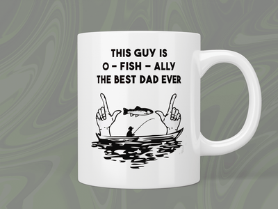 This guy is o-fish-ally the best dad ever! mug - Jazzy Giraffe Mug
