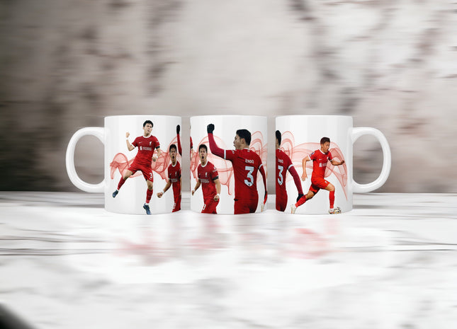 Wataru Endo - Liverpool mug - Jazzy Giraffe Mug