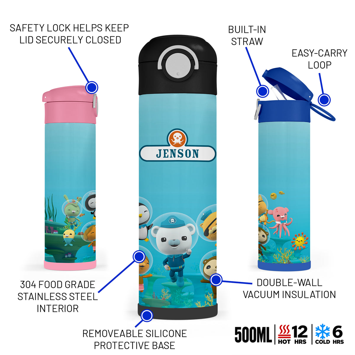 Personalised Octonaughts Water Bottle