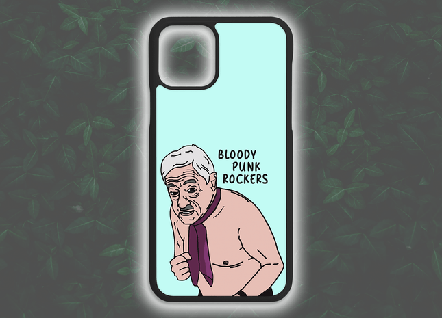 Friday Night Dinner: Mr Morris "Bloody Punk Rockers" Phone Case [rubber] - Jazzy Giraffe Phone Case