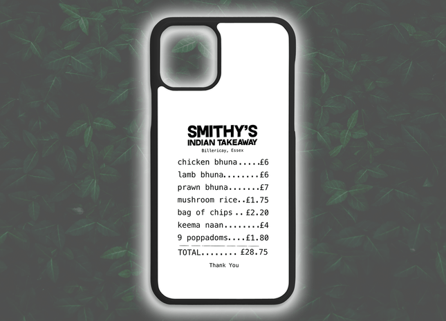 Gavin And Stacey: Smithy's Takeaway Order Phone Case [rubber] - Jazzy Giraffe Phone Case