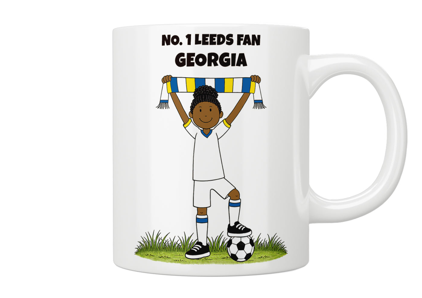 Personalised No. 1 Leeds Fan Mug