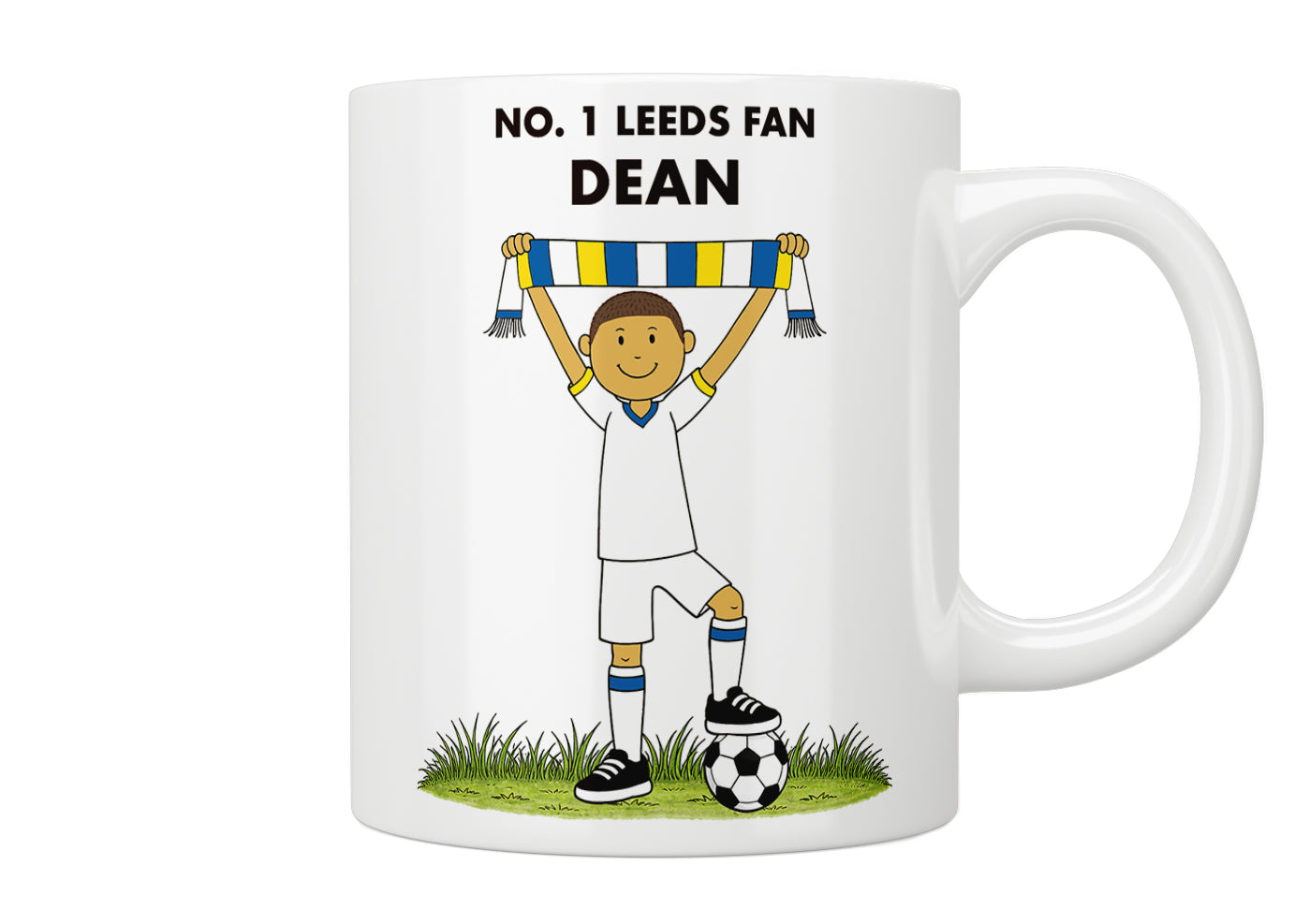 Personalised No. 1 Leeds Fan Mug