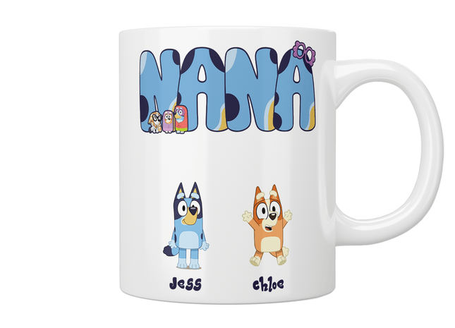 Bluey Nana Personalised Mug - Jazzy Giraffe Mug