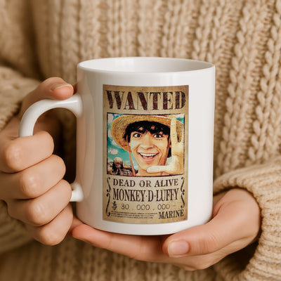 One Piece Luffy Poster Wanted Mug