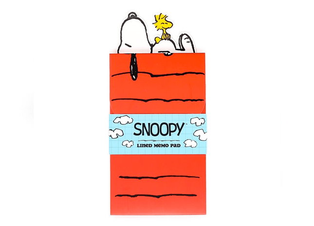 Peanuts Snoopy & Woodstock Flip Open Shaped Memo Pad