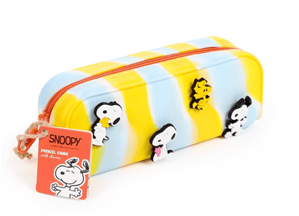 Peanuts Snoopy & Woodstock Charms Silicone Pencil Case