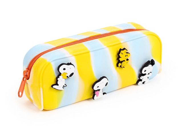 Peanuts Snoopy & Woodstock Charms Silicone Pencil Case