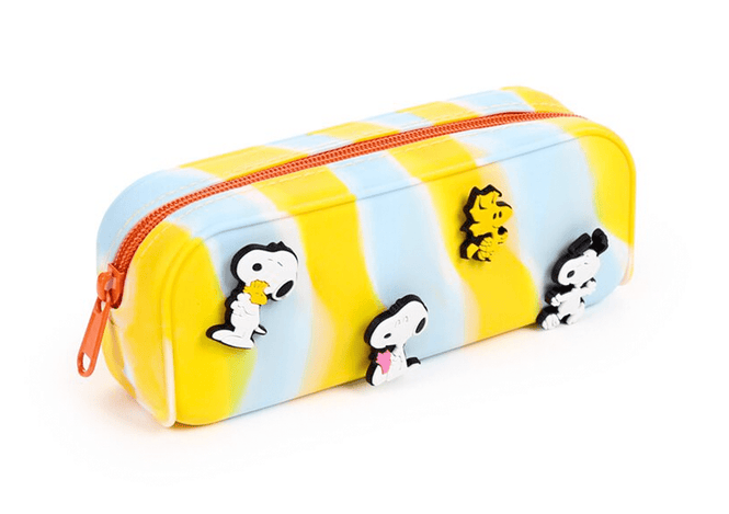 Peanuts Snoopy & Woodstock Charms Silicone Pencil Case