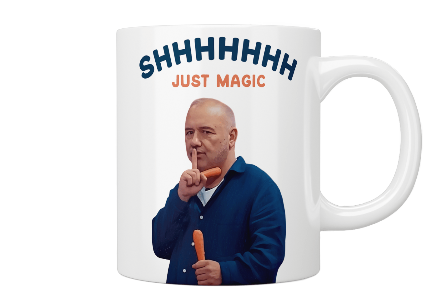 Bob Mortimer "Shh Just Magic" Mug - Jazzy Giraffe Mug
