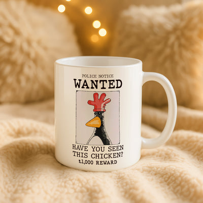 Wallace & Gromit Feathers McGraw Wanted Poster Mug