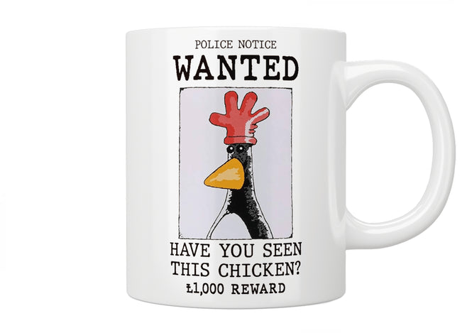 Wallace And Gromit Feathers McGraw Wanted Poster Mug
