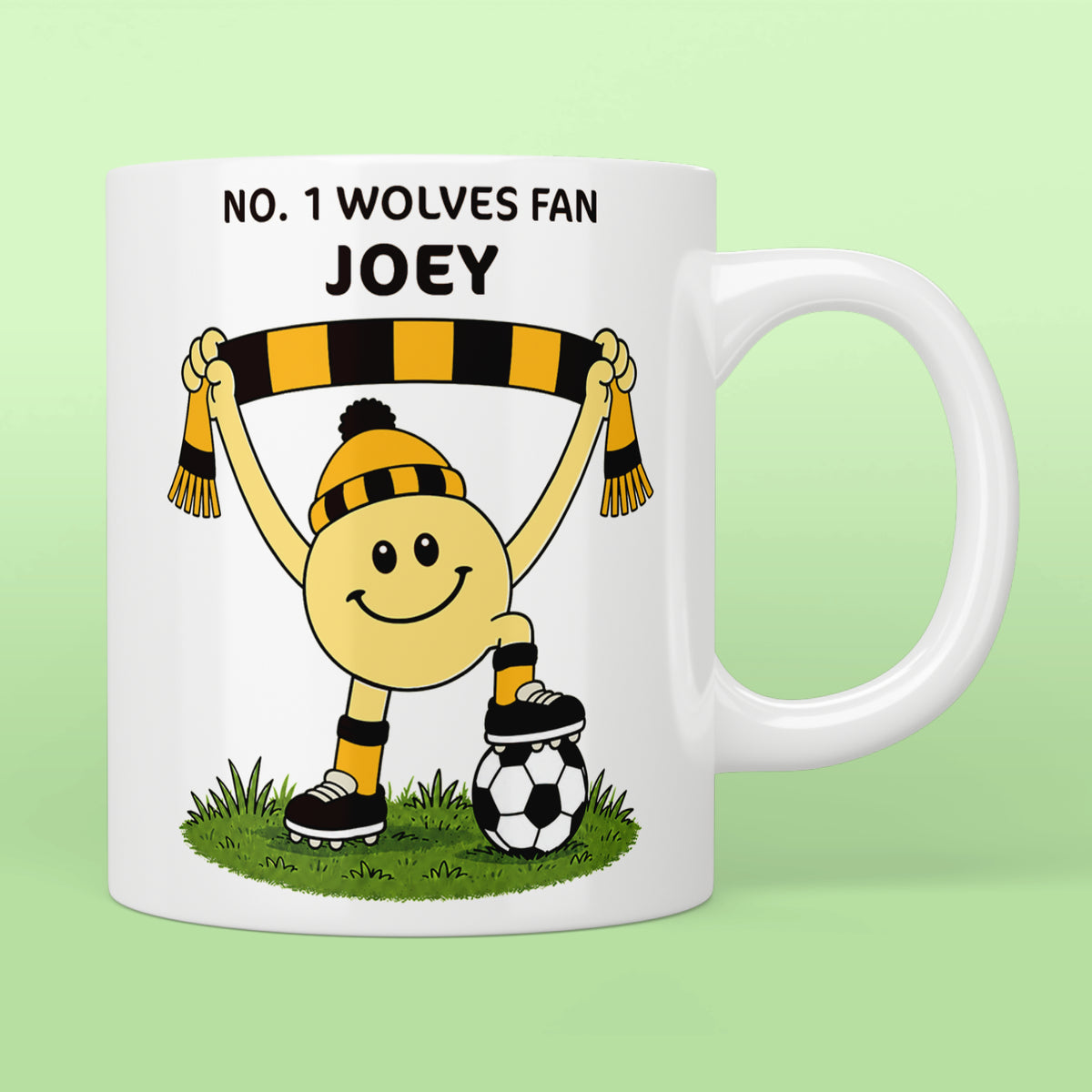 Personalised No. 1 Wolves Fan Mug